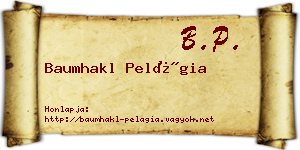 Baumhakl Pelágia névjegykártya